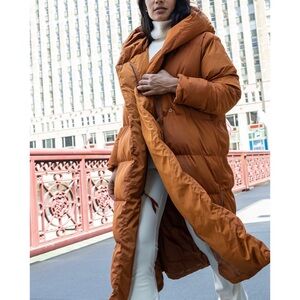 NWOT Calia Long Puffer Jacket in Hammered Copper sz XXL